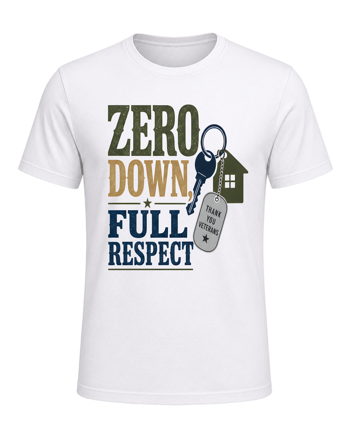 ZERO DOWN, FULL RESPECT — White