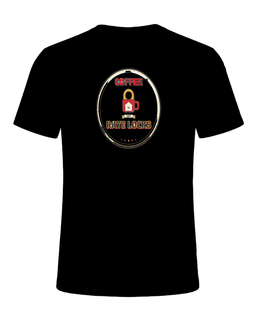 POWERED BY COFFEE AND RATE LOCKS — Black