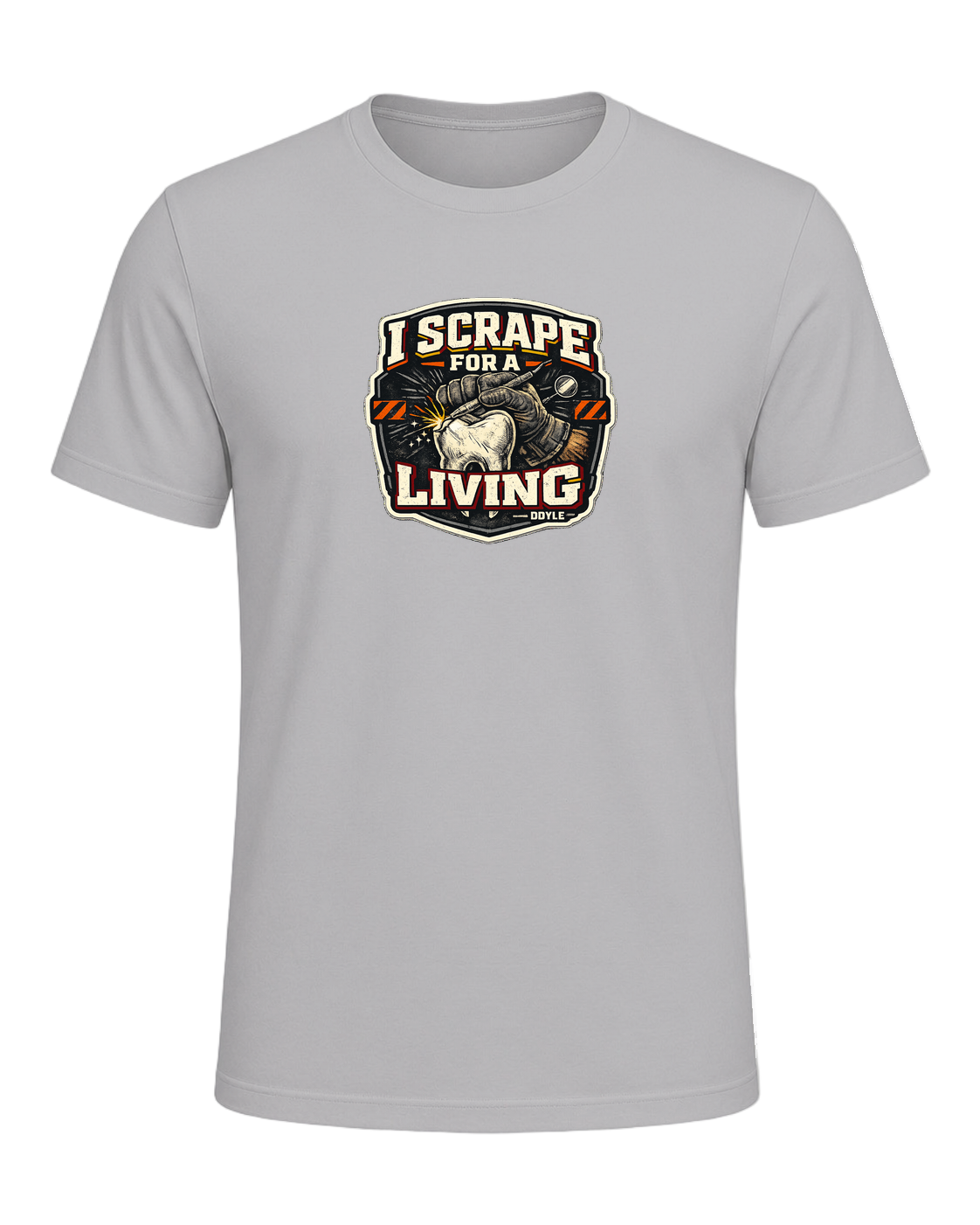 I Scrape For A Living Tee — Athletic Heather