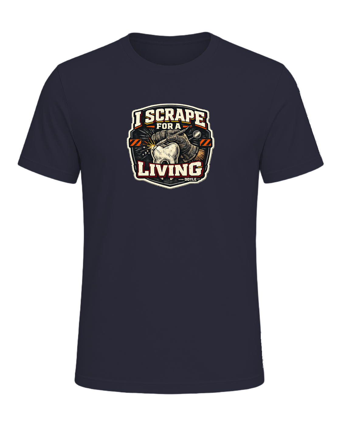 I Scrape For A Living Tee — Heather Navy