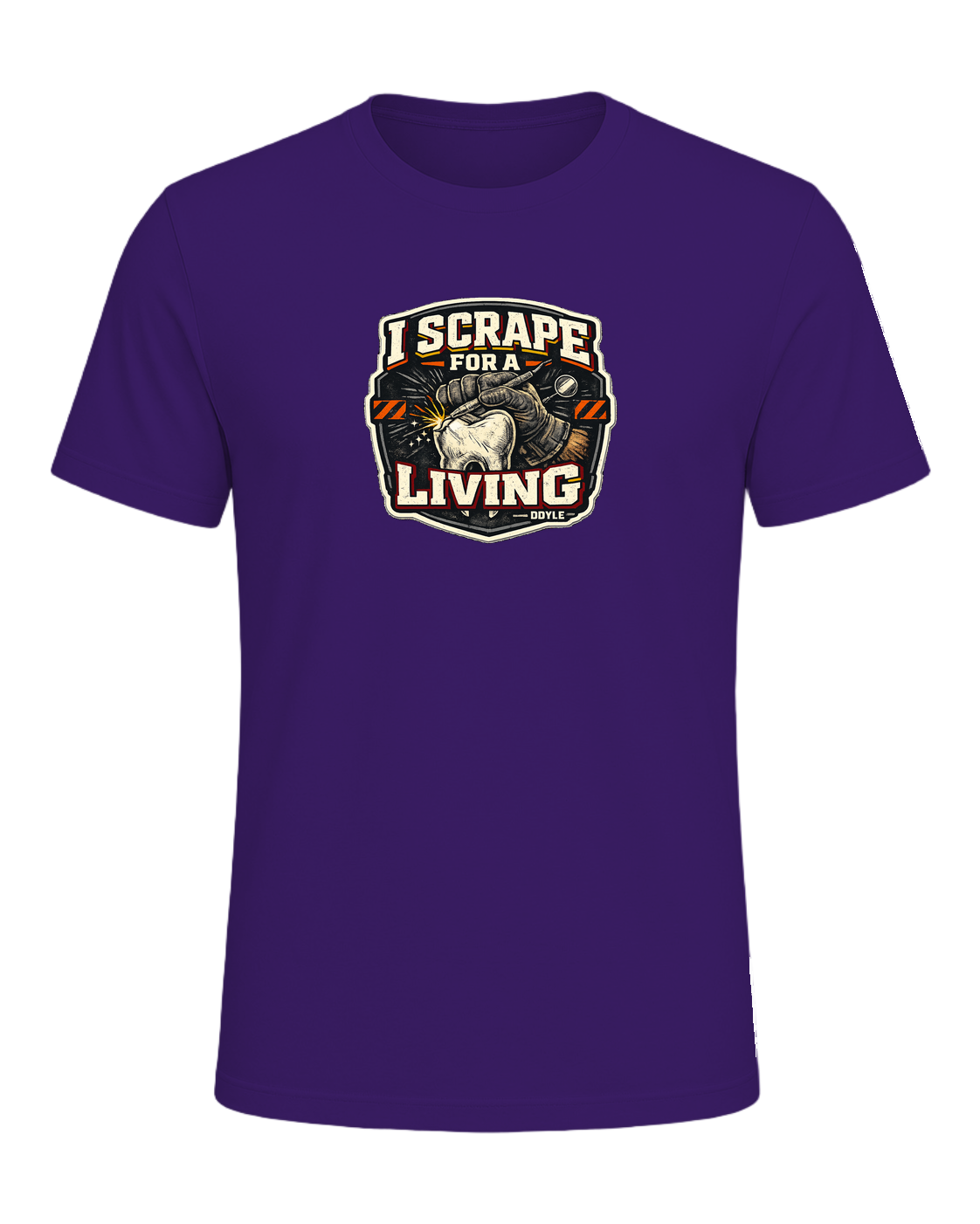 I Scrape For A Living Tee — Team Purple