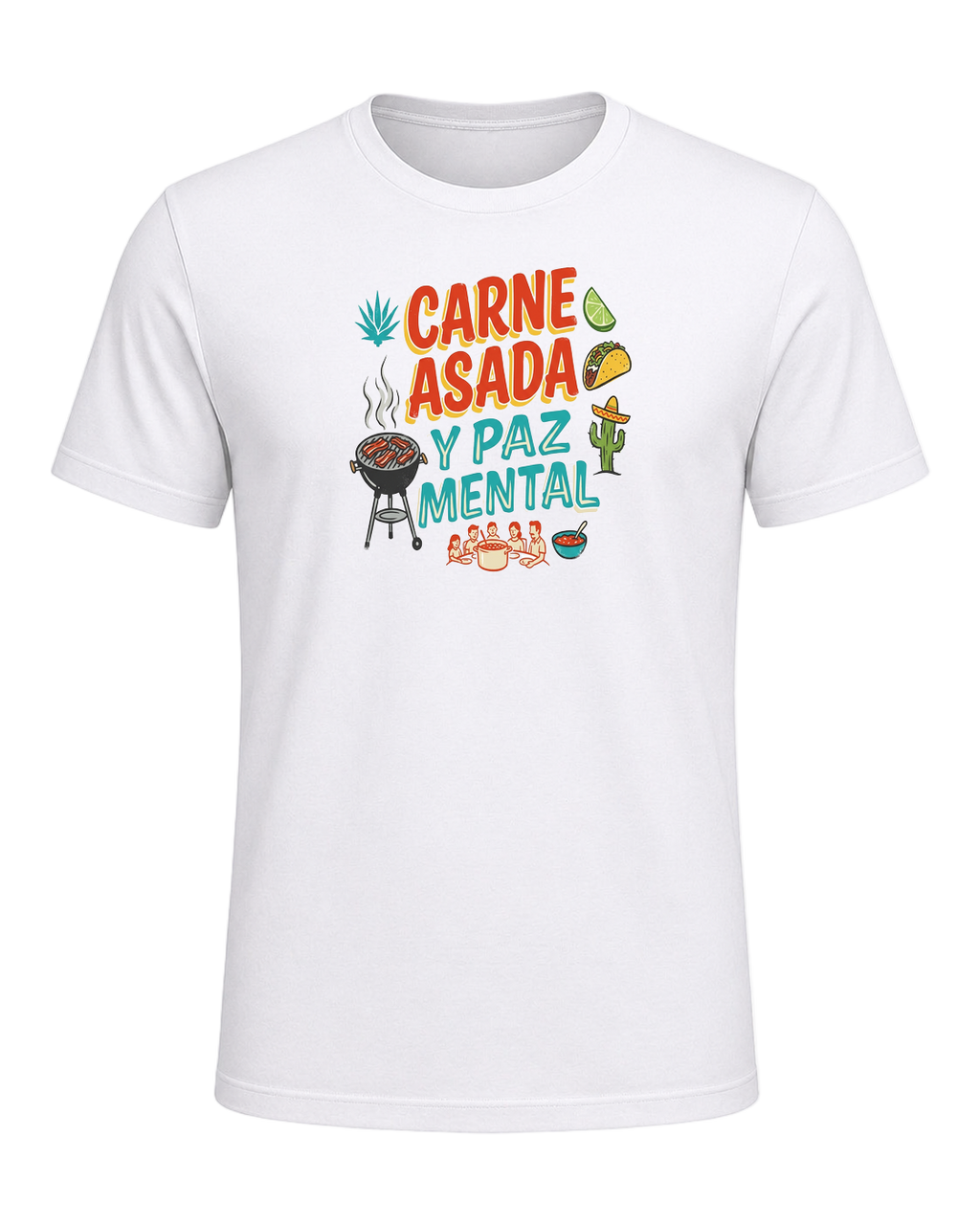 CARNE ASADA Y PAZ MENTAL — White