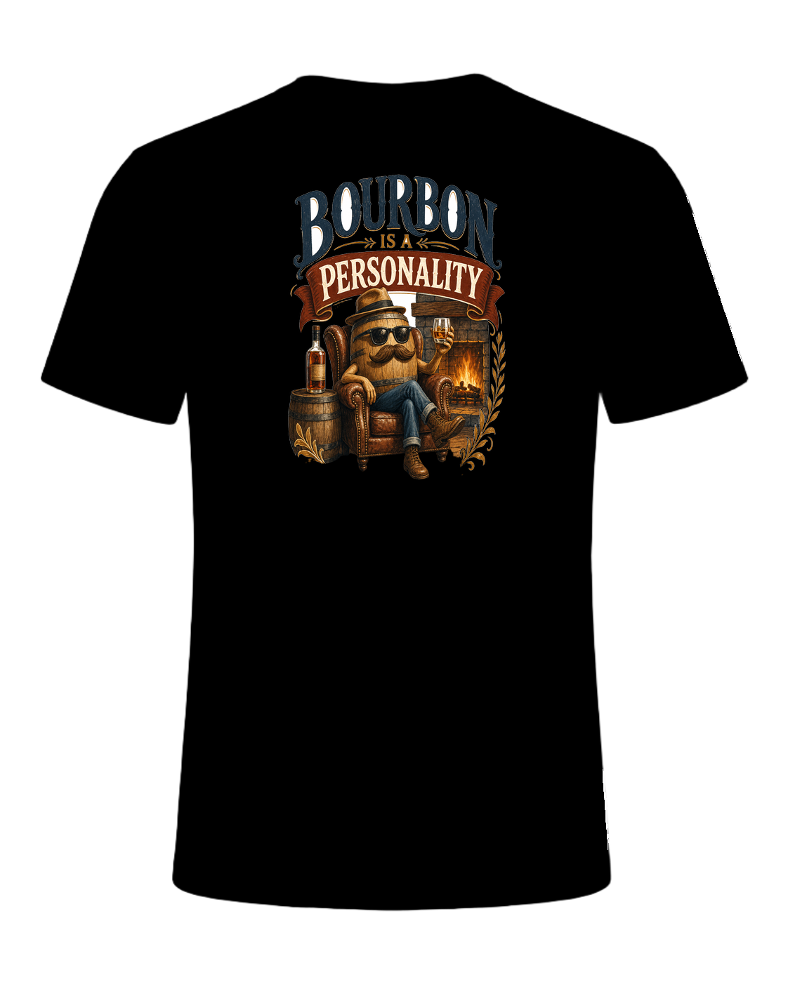 BOURBON IS A PERSONALITY — Black