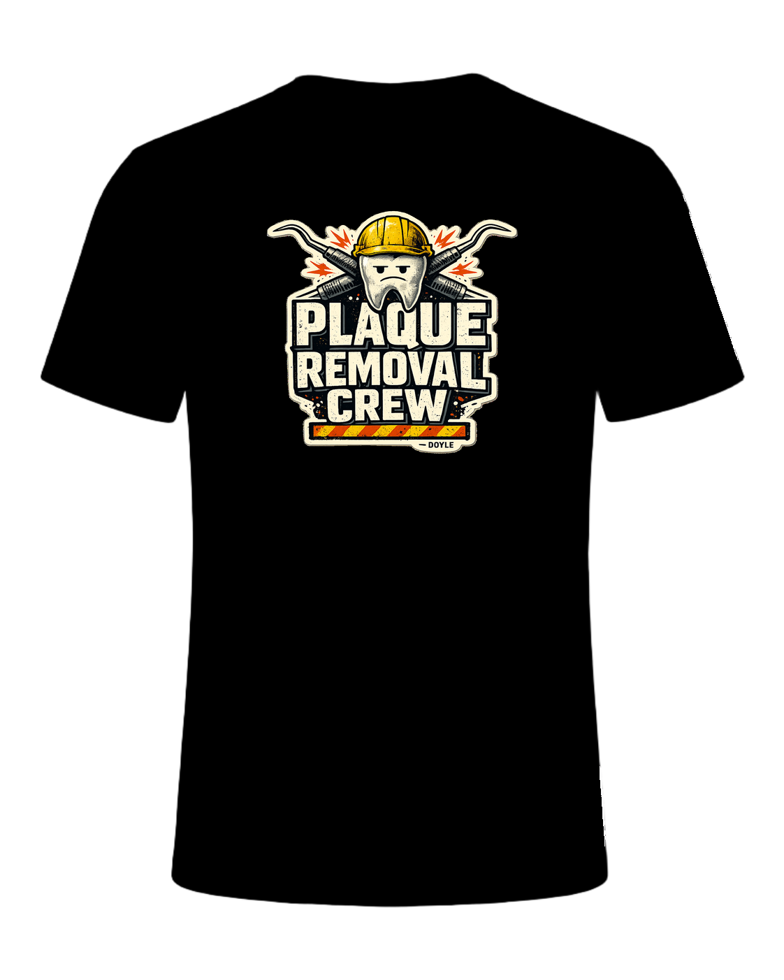 Plaque Removal Crew Tee — Black
