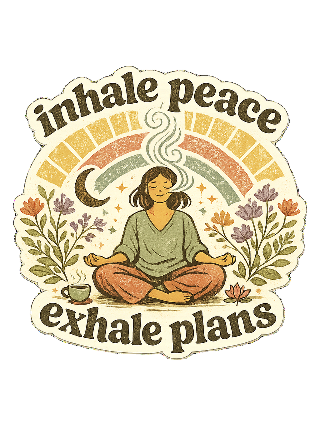 Inhale Peace Exhale Plans Tee