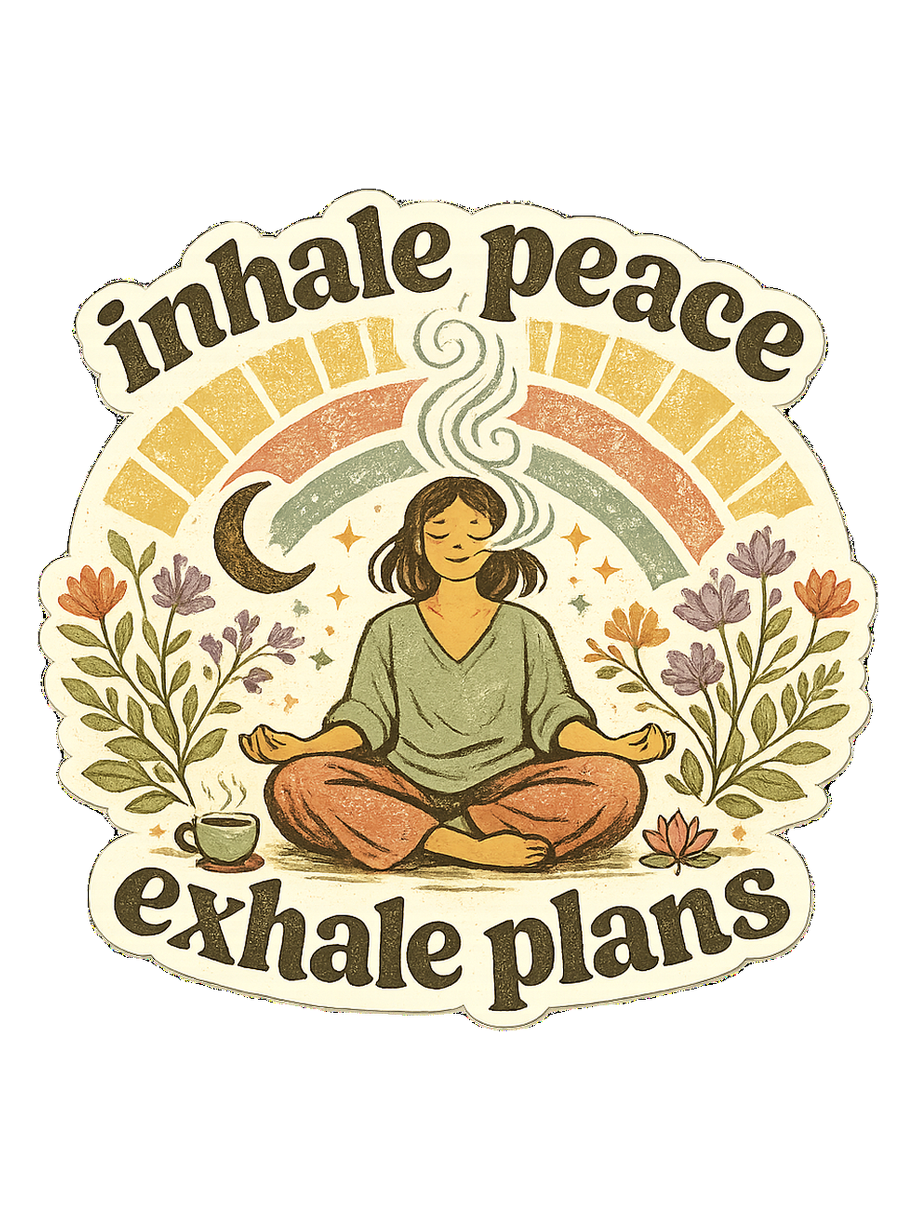 Inhale Peace Exhale Plans Tee