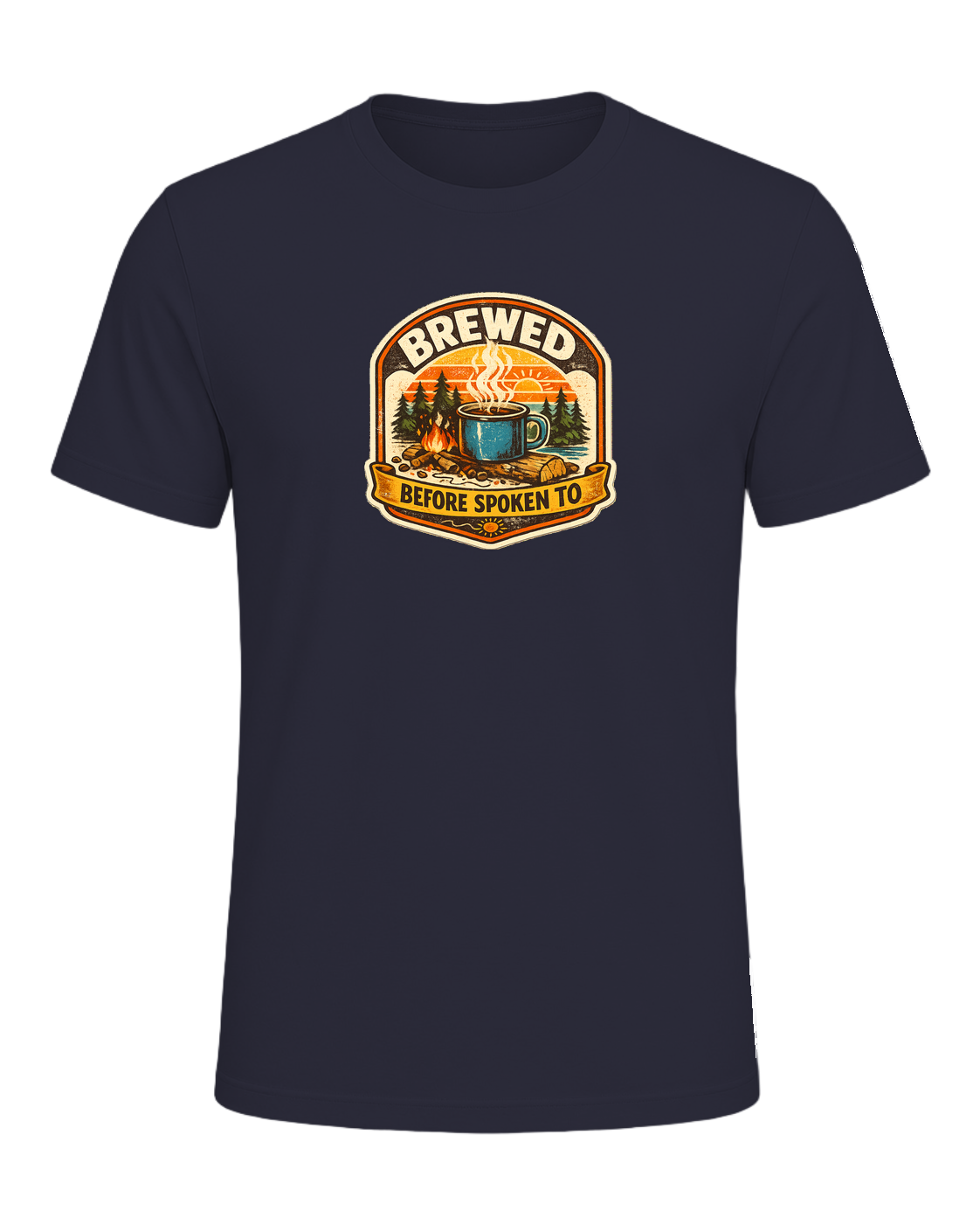 Brewed Before Spoken To Tee — Heather Navy