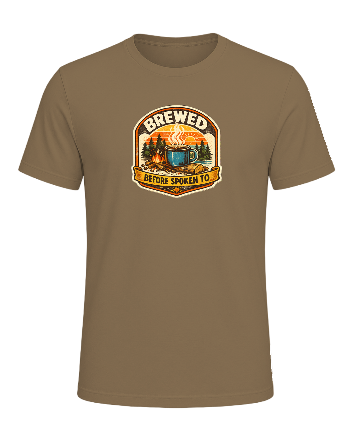 Brewed Before Spoken To Tee — Heather Olive