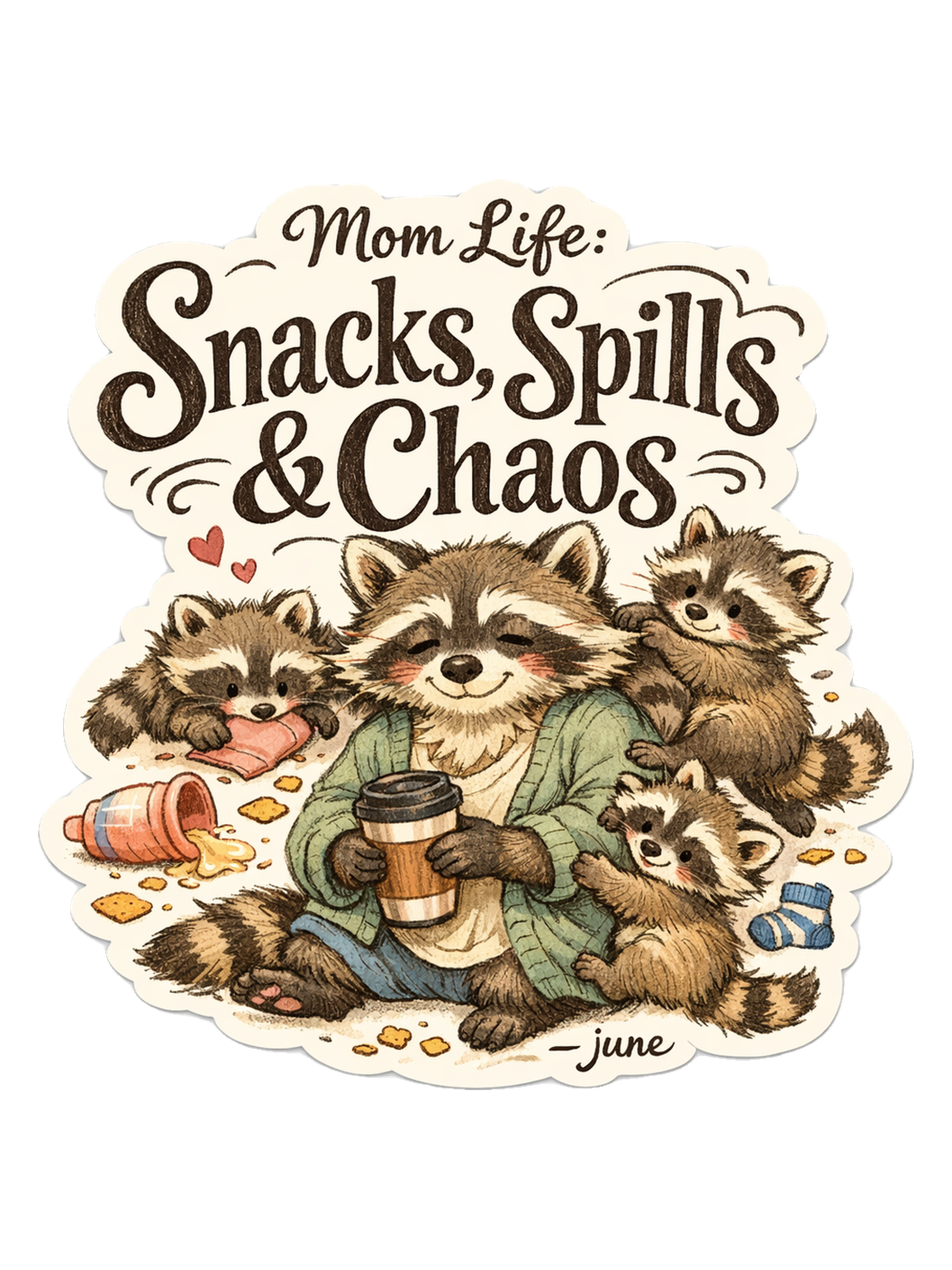 Mom Life: Snacks, Spills & Chaos Tee