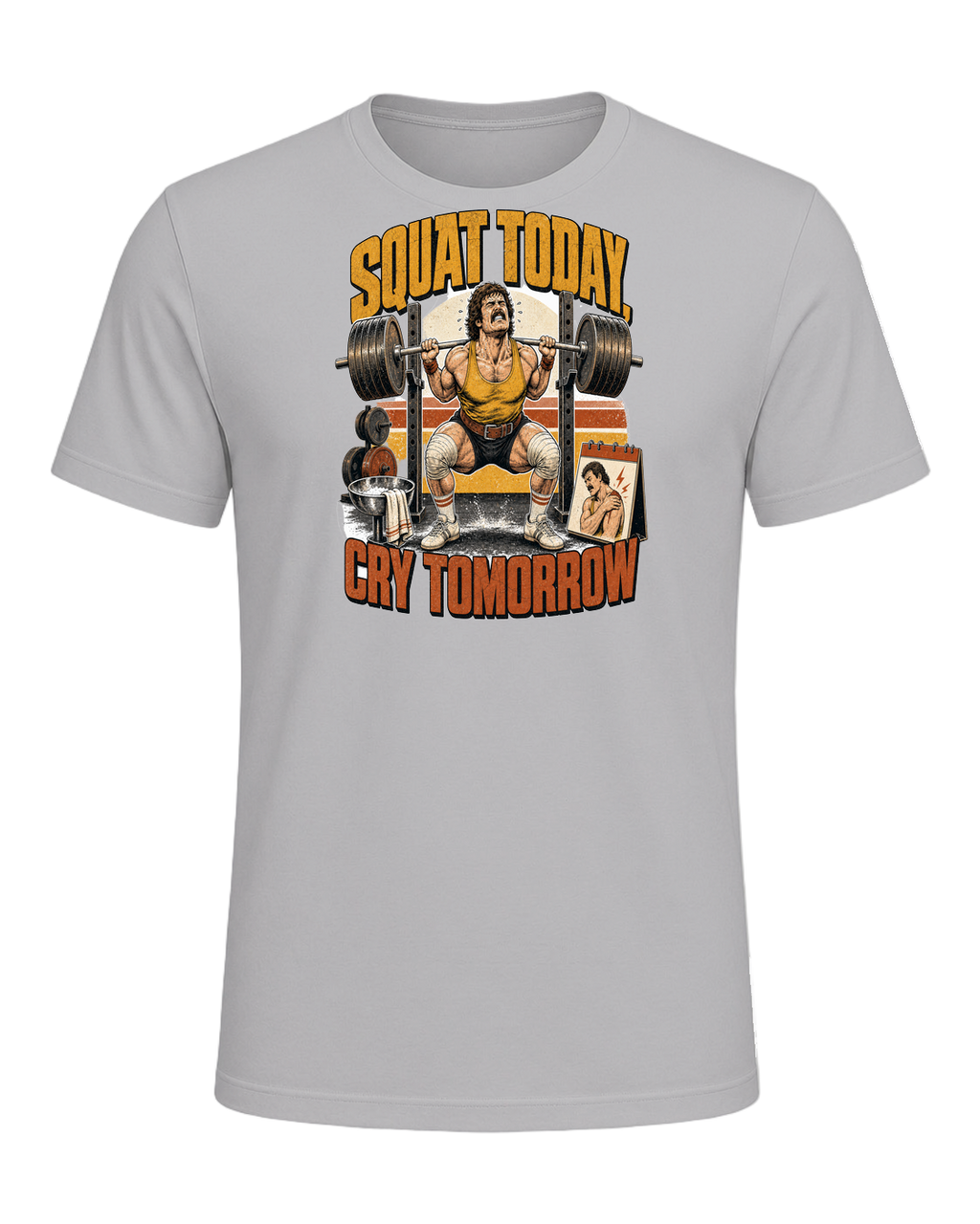 SQUAT TODAY, CRY TOMORROW — Athletic Heather