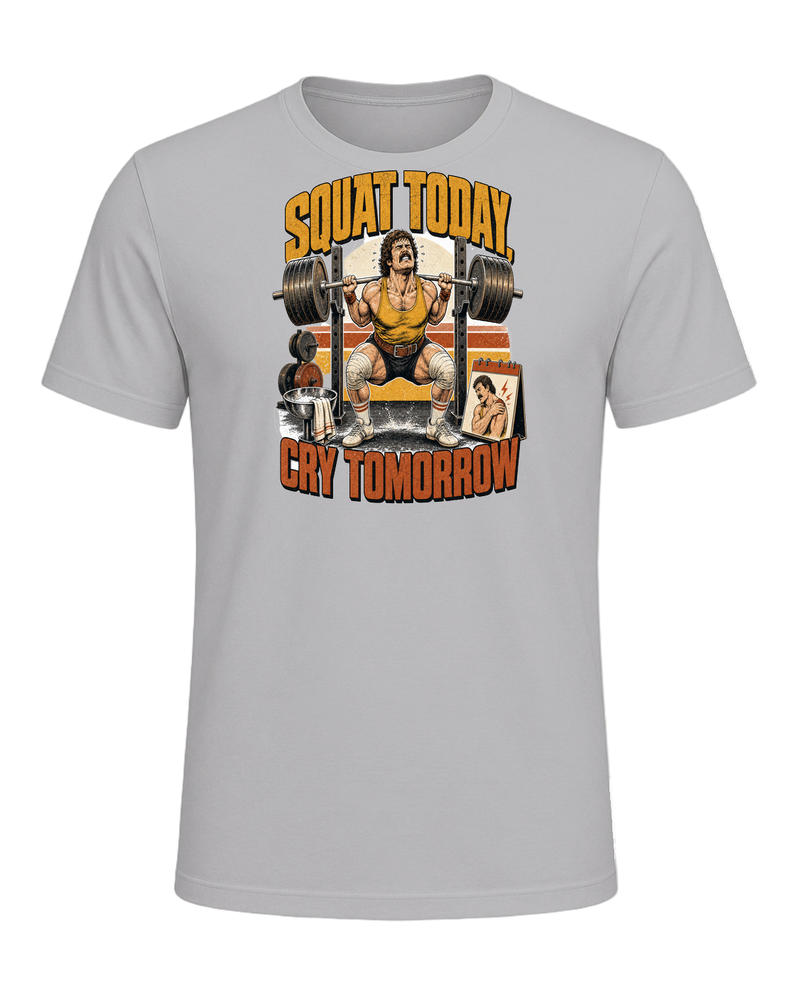 SQUAT TODAY, CRY TOMORROW — Athletic Heather