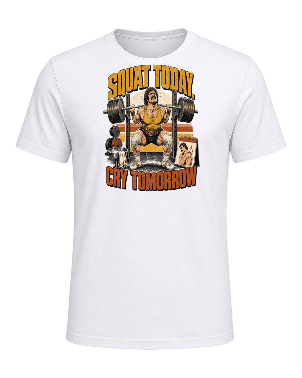 SQUAT TODAY, CRY TOMORROW — White