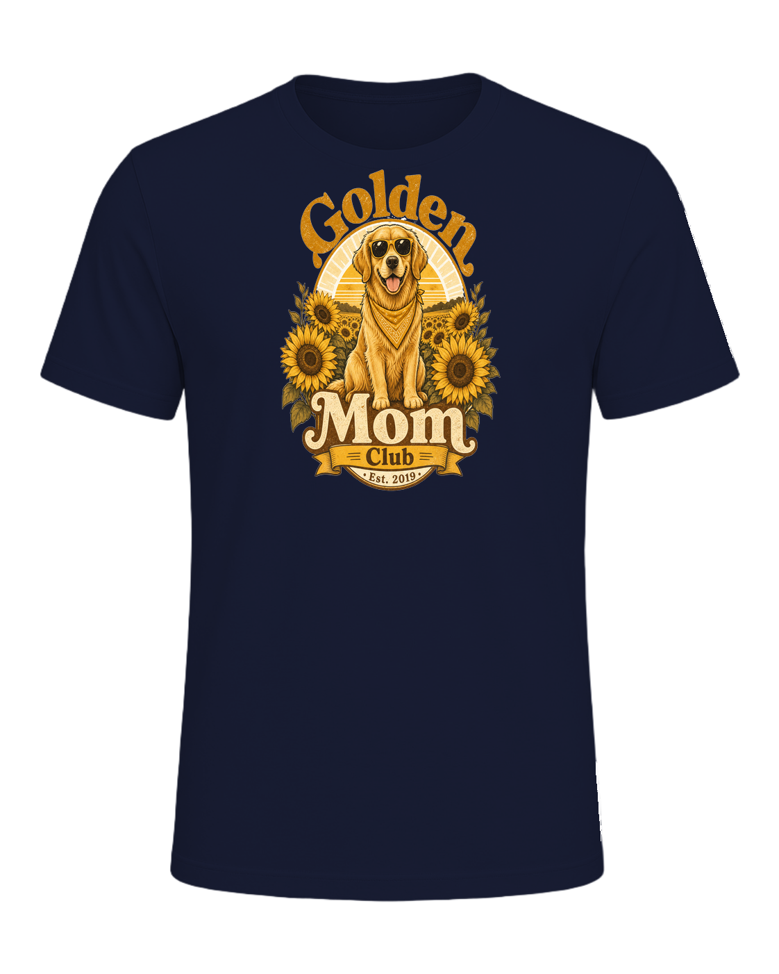 Golden Retriever Mom — Navy
