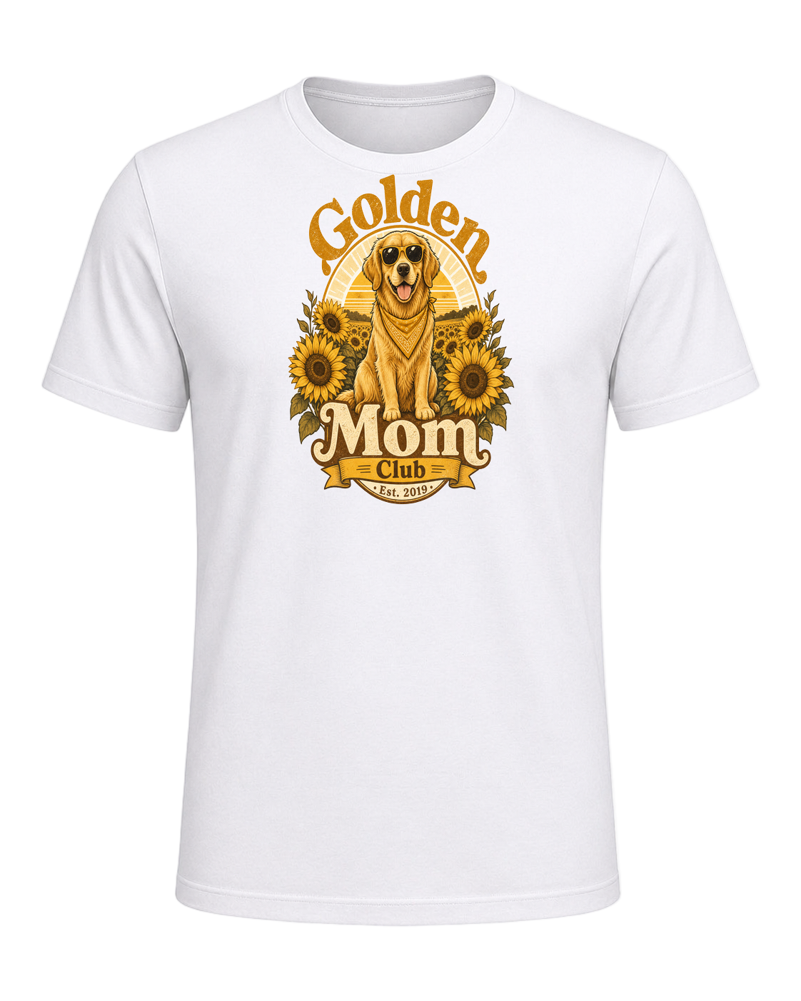 Golden Retriever Mom — White
