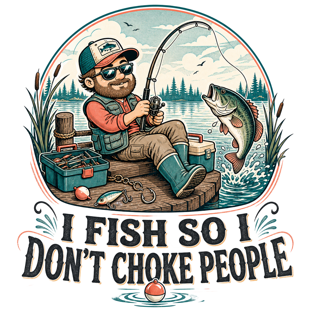 I FISH SO I DON'T CHOKE PEOPLE