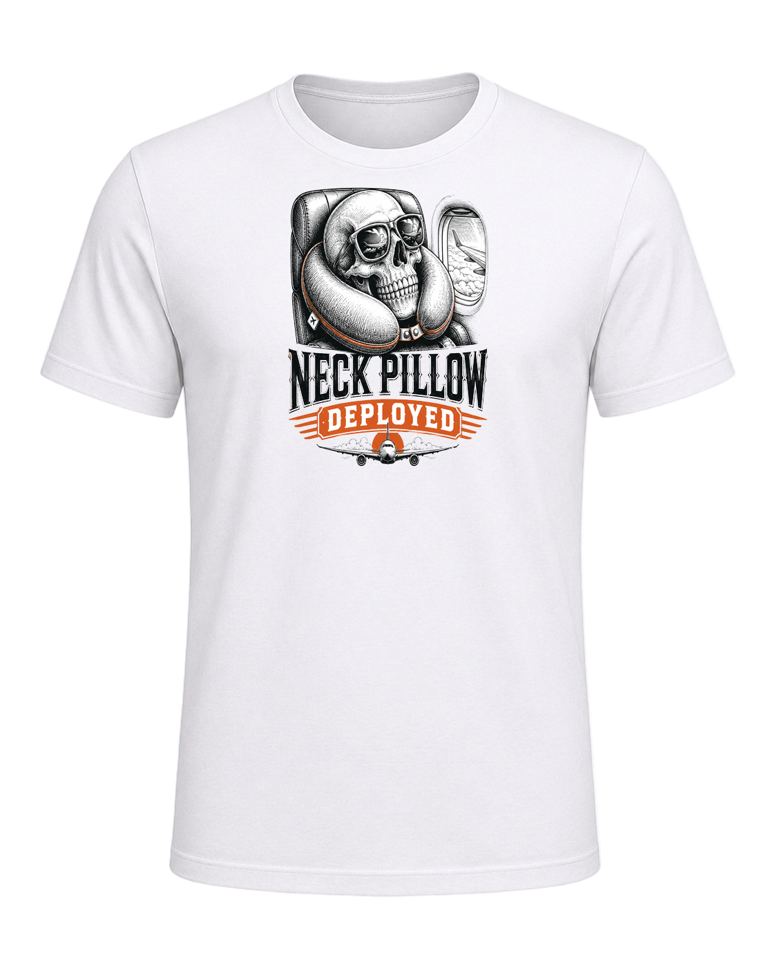 NECK PILLOW DEPLOYED — White