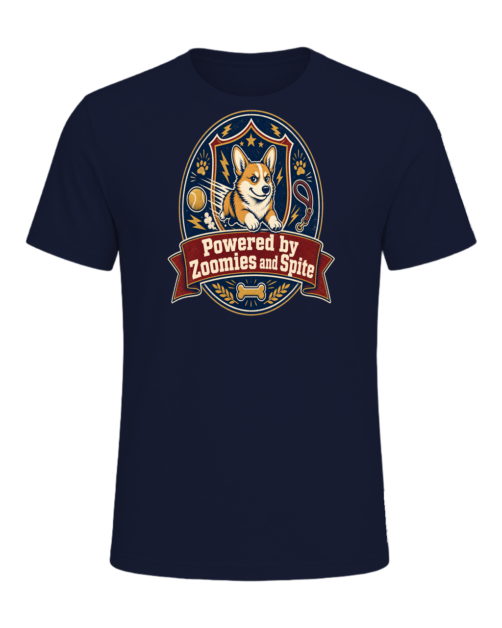 Powered by Zoomies and Spite — Navy