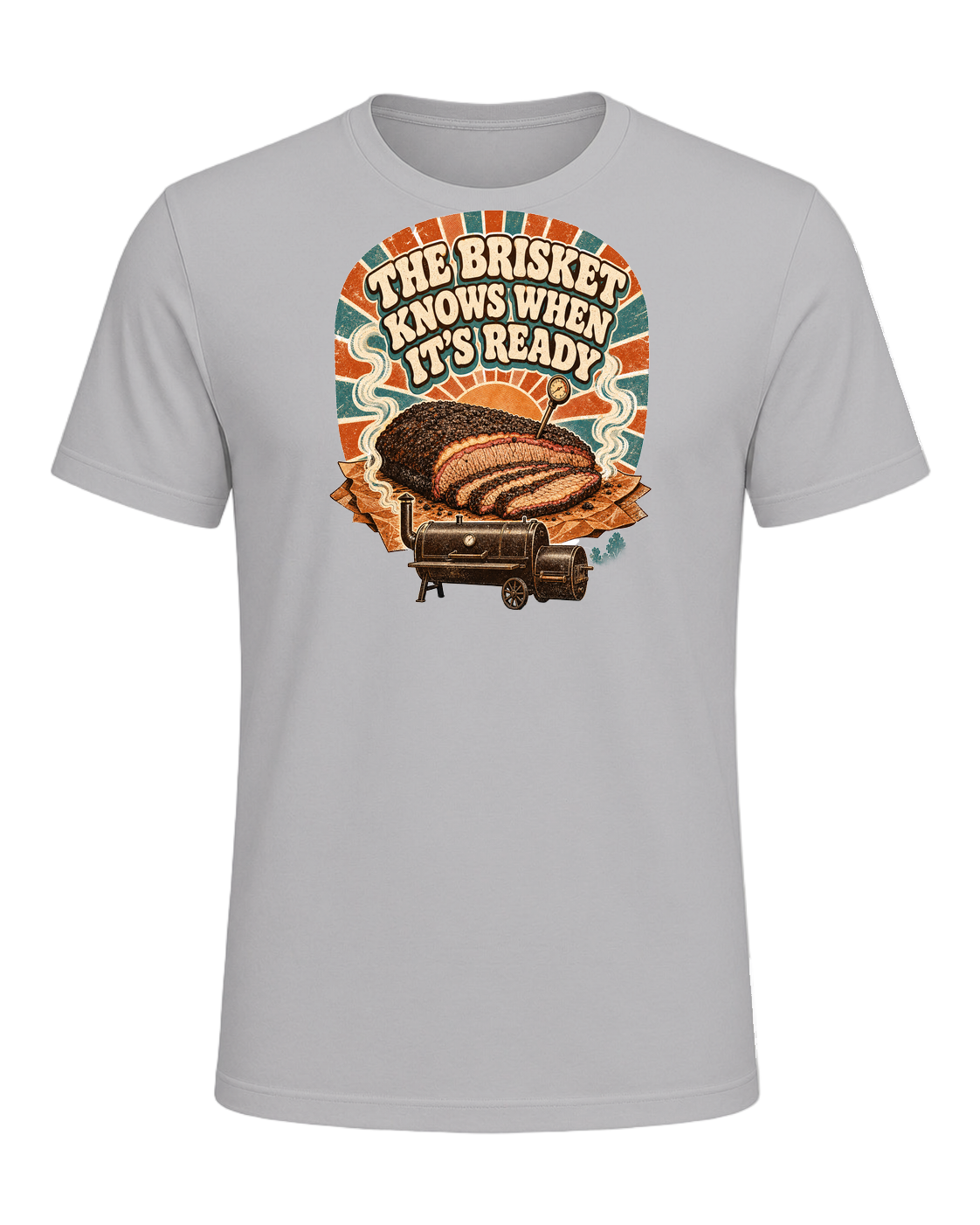 THE BRISKET KNOWS WHEN IT'S READY — Athletic Heather