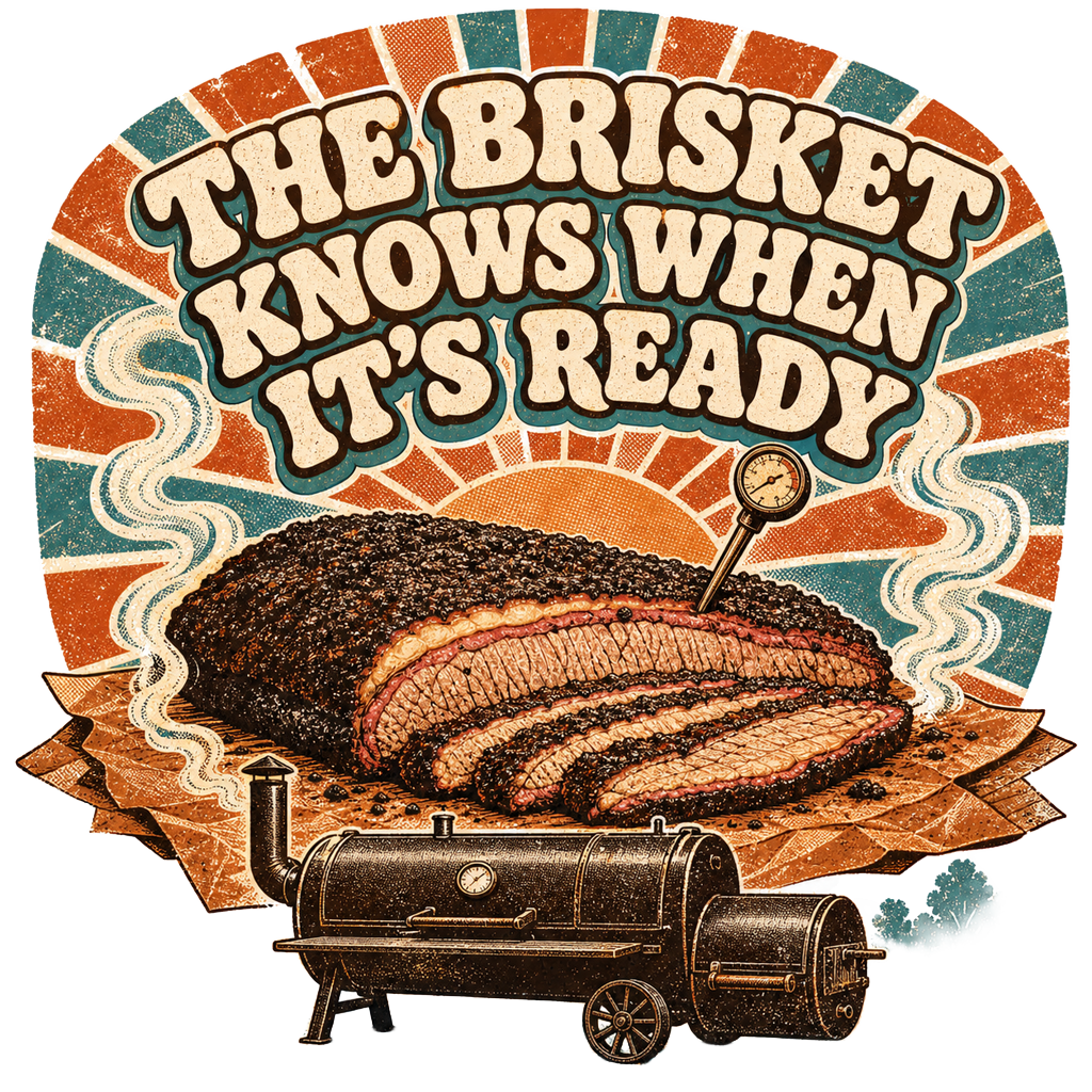 THE BRISKET KNOWS WHEN IT'S READY