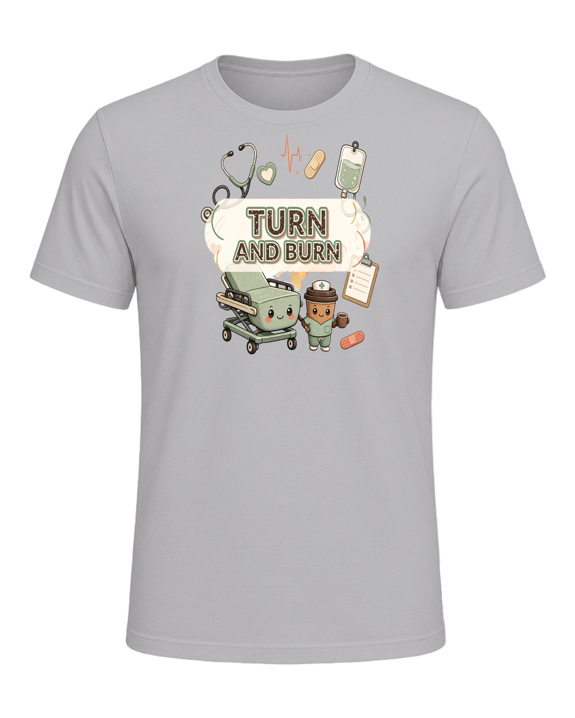 TURN AND BURN — Athletic Heather