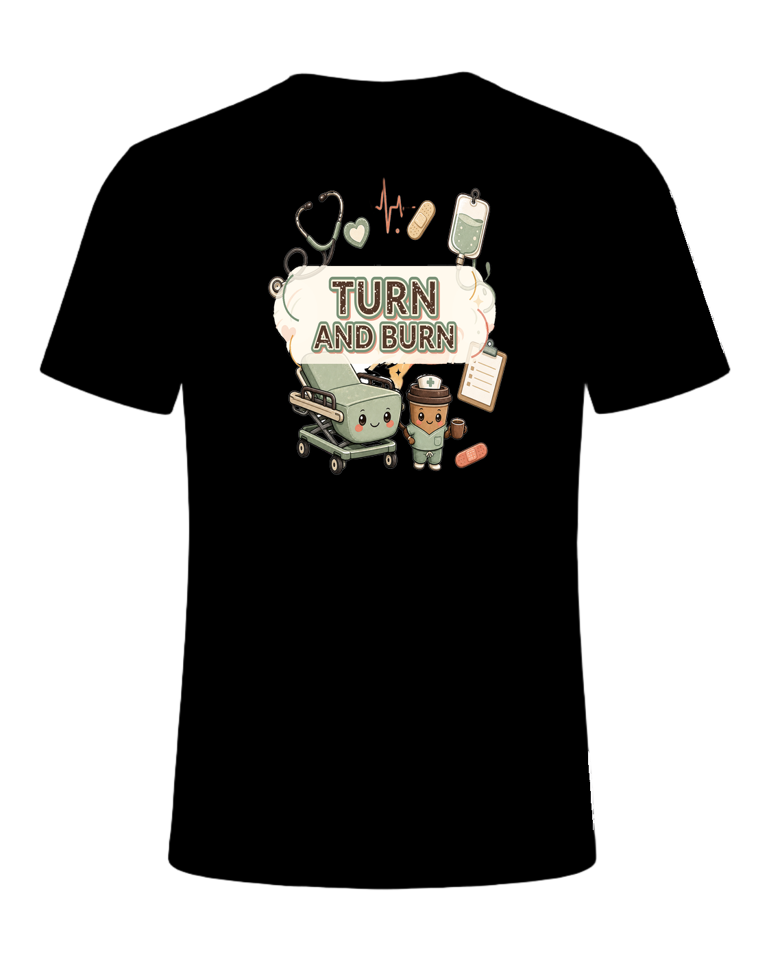 TURN AND BURN — Black