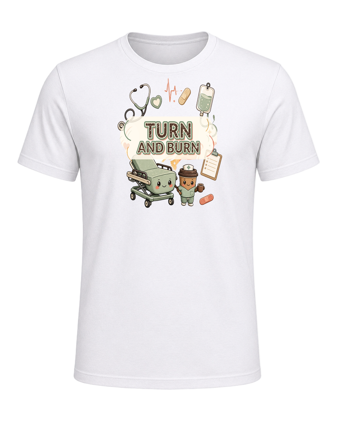 TURN AND BURN — White