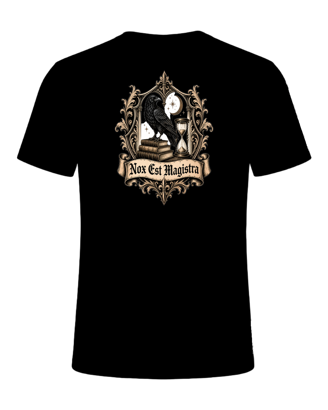 Latin Motto Crest — Black