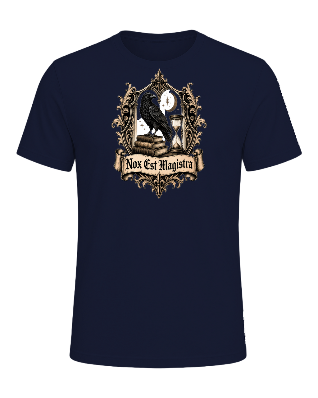 Latin Motto Crest — Navy