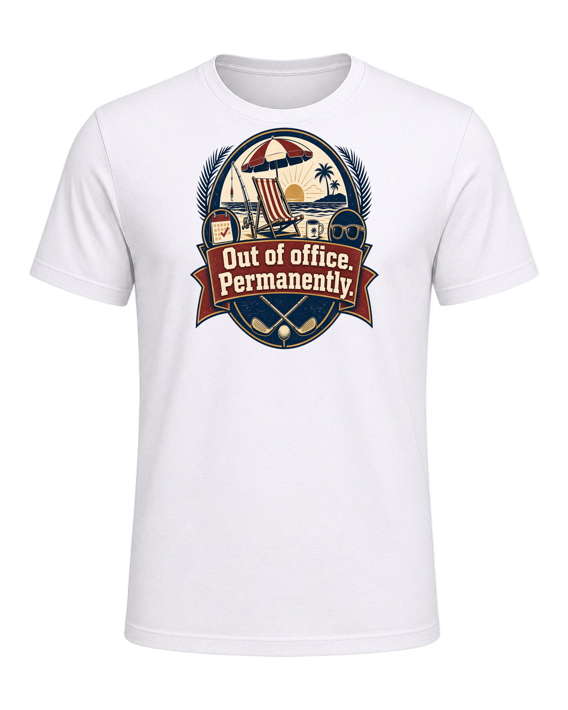 Out of office. Permanently. — White