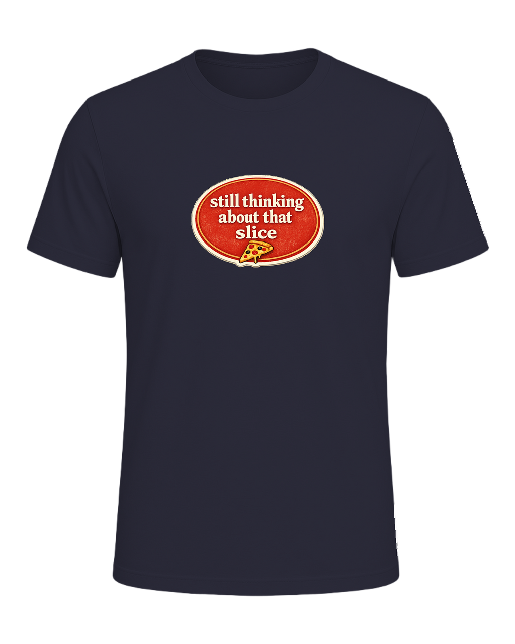 Still Thinking About That Slice Tee — Heather Navy