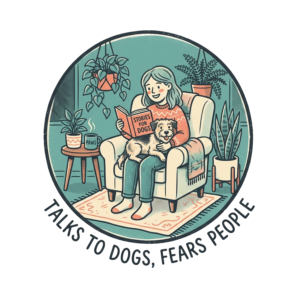 Talks to dogs, fears people