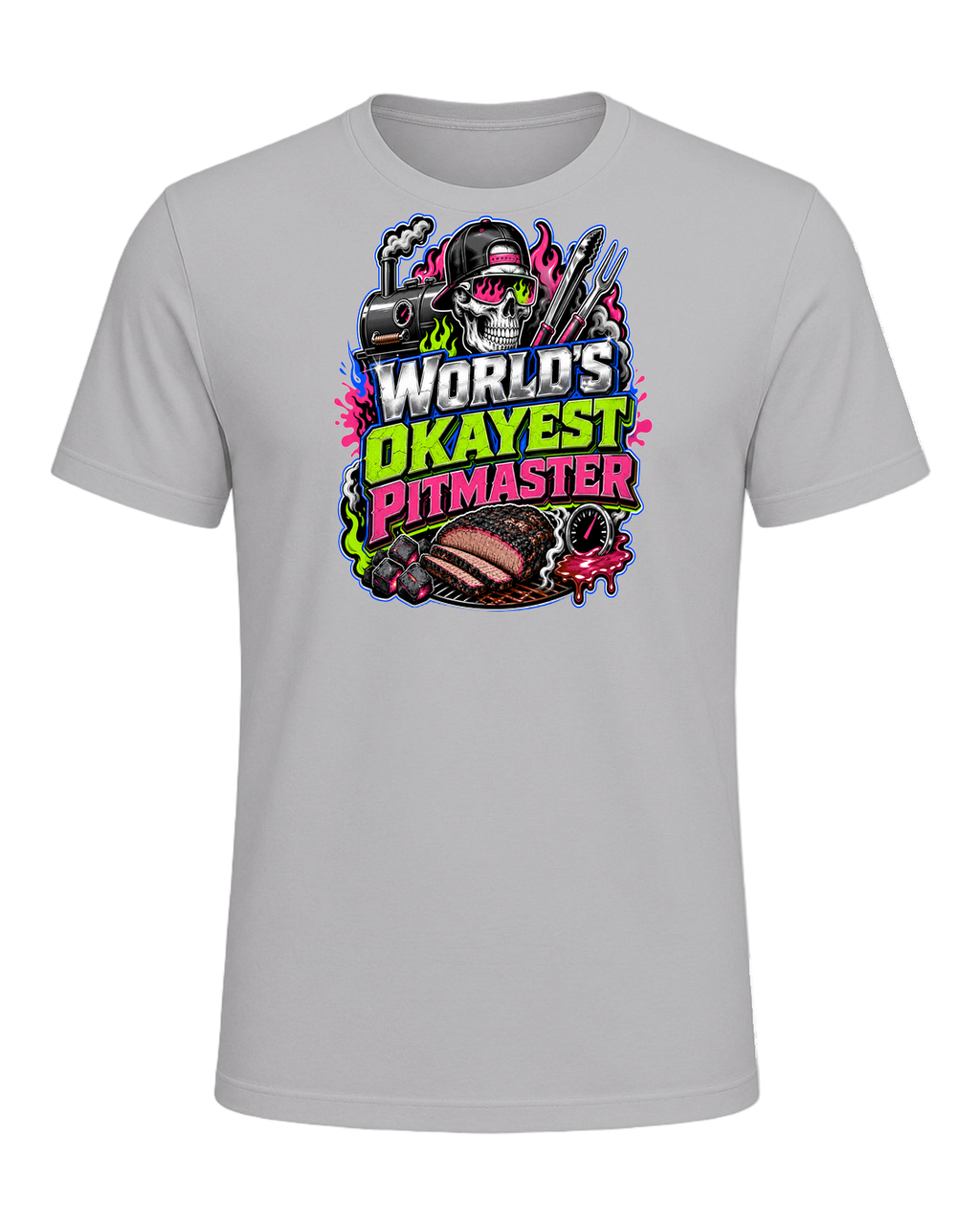 WORLD'S OKAYEST PITMASTER — Athletic Heather