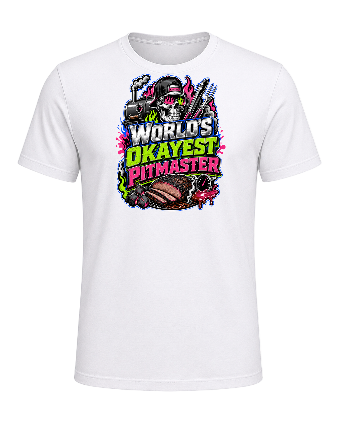 WORLD'S OKAYEST PITMASTER — White