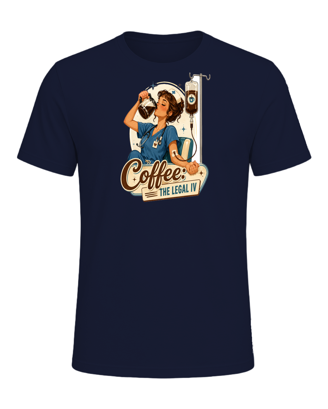 Nurse + Coffee — Navy