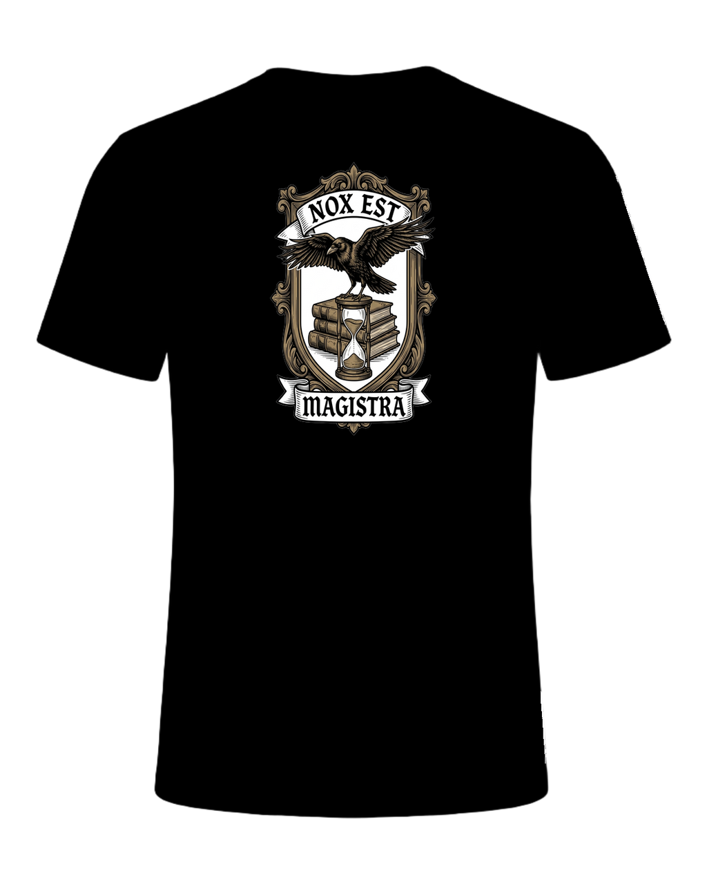Latin Motto Crest — Black