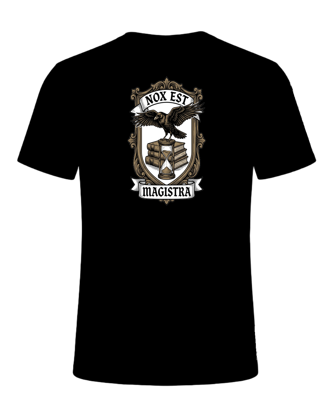 Latin Motto Crest — Black