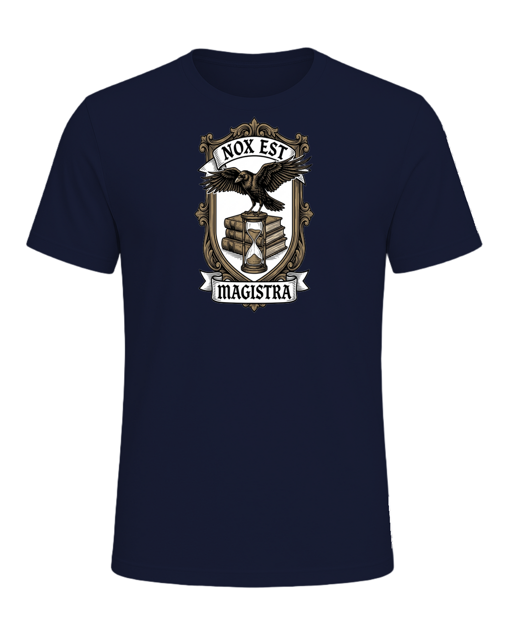 Latin Motto Crest — Navy