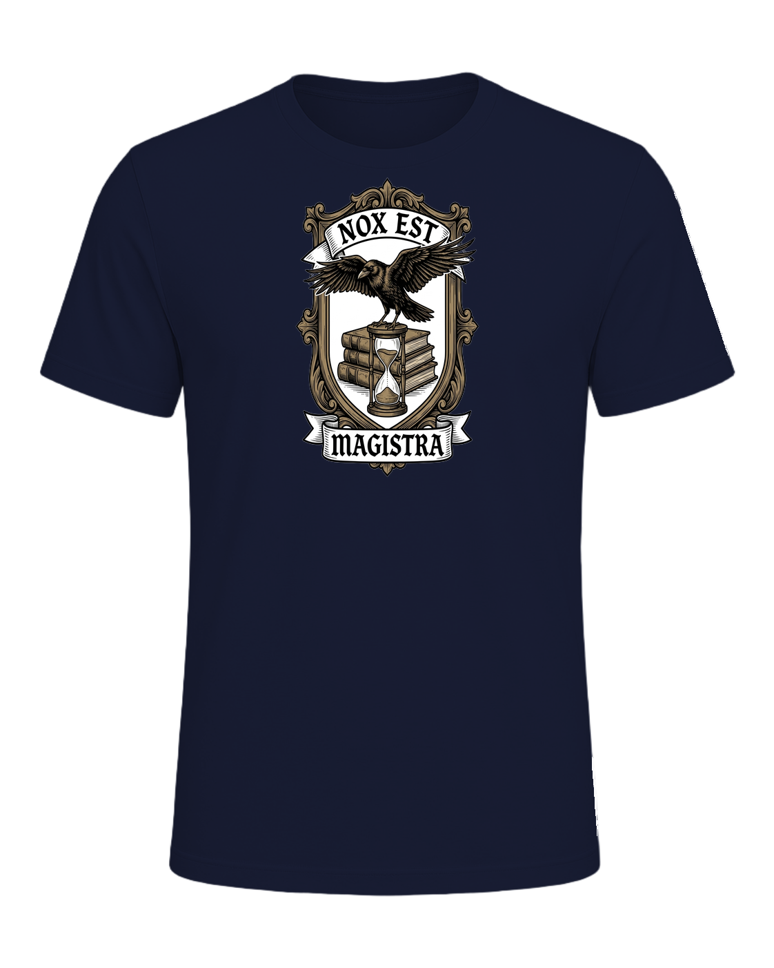 Latin Motto Crest — Navy