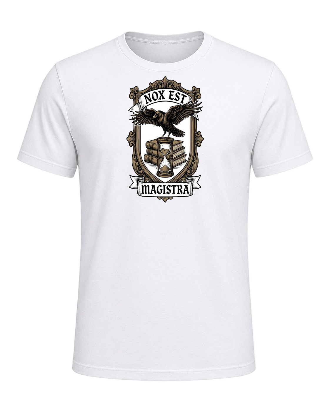 Latin Motto Crest — White