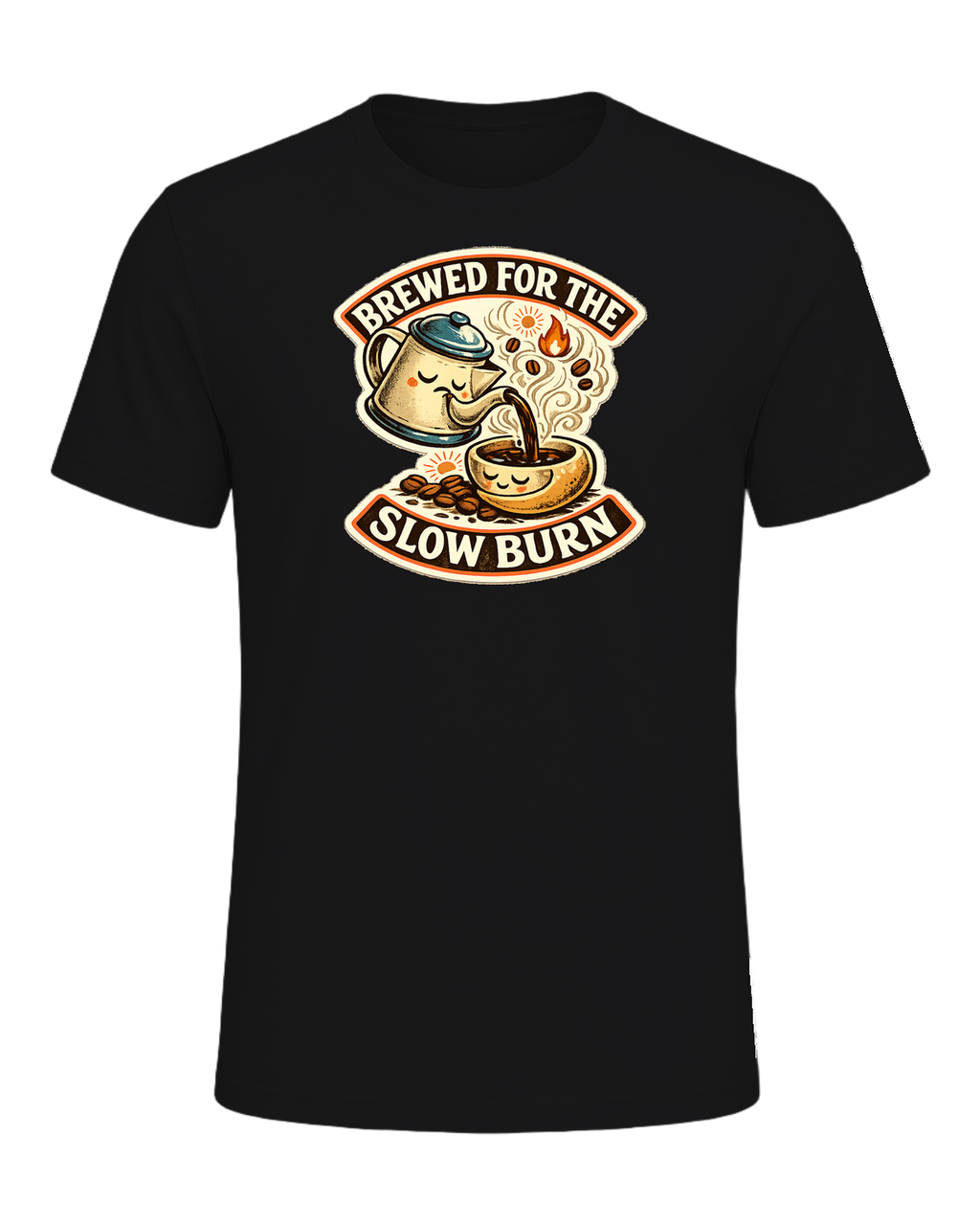 Brewed For The Slow Burn Tee — Dark Grey Heather