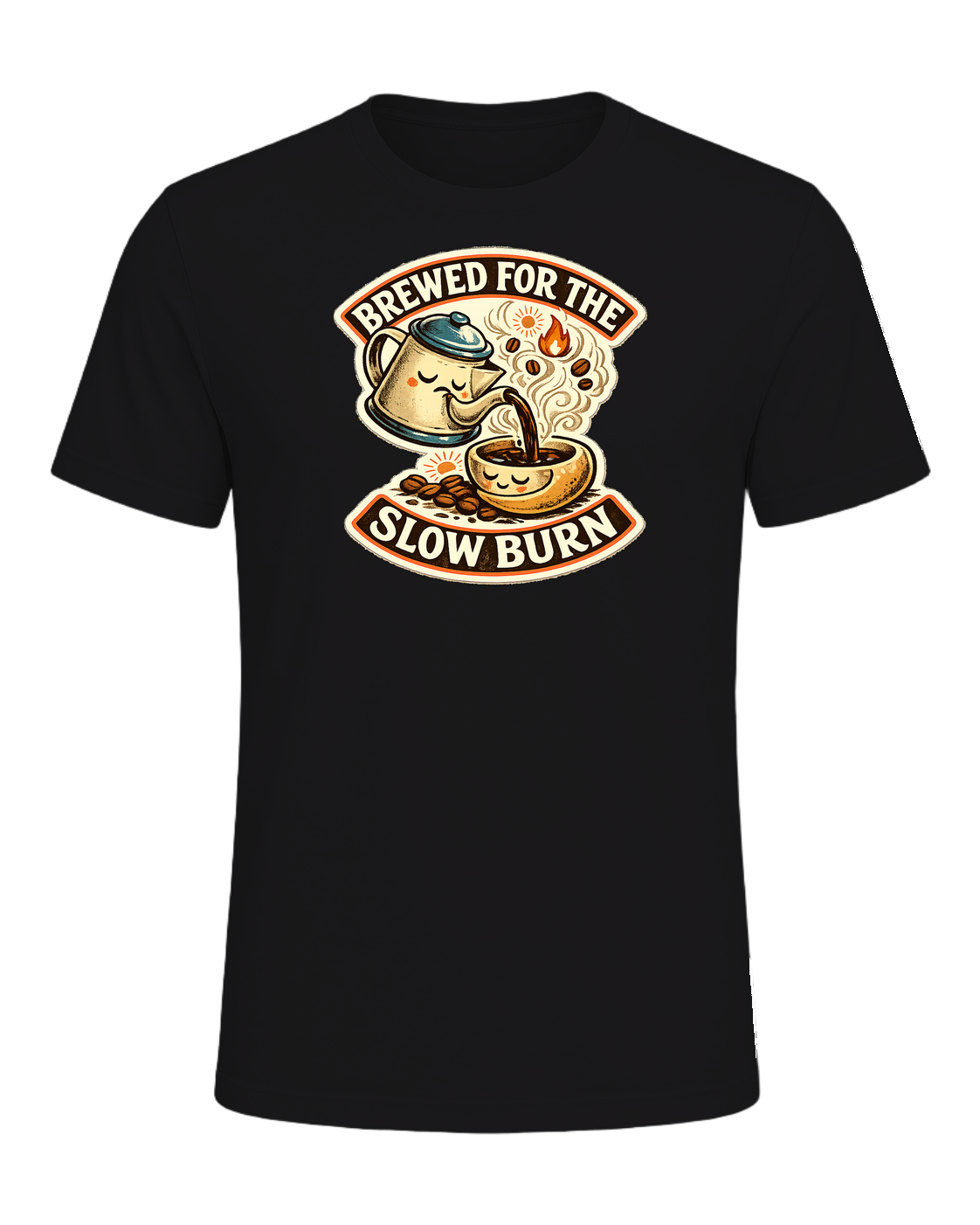 Brewed For The Slow Burn Tee — Dark Grey Heather