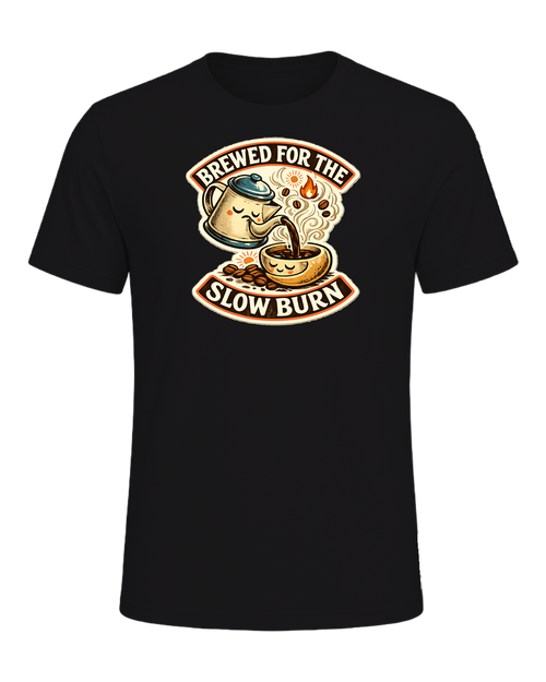 Brewed For The Slow Burn Tee — Dark Grey Heather