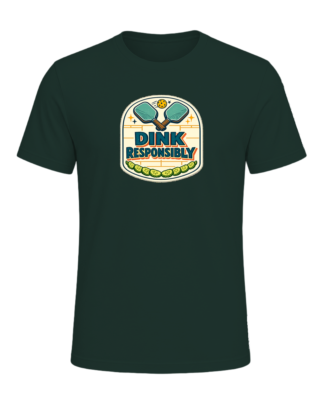 Dink Responsibly Tee — Forest