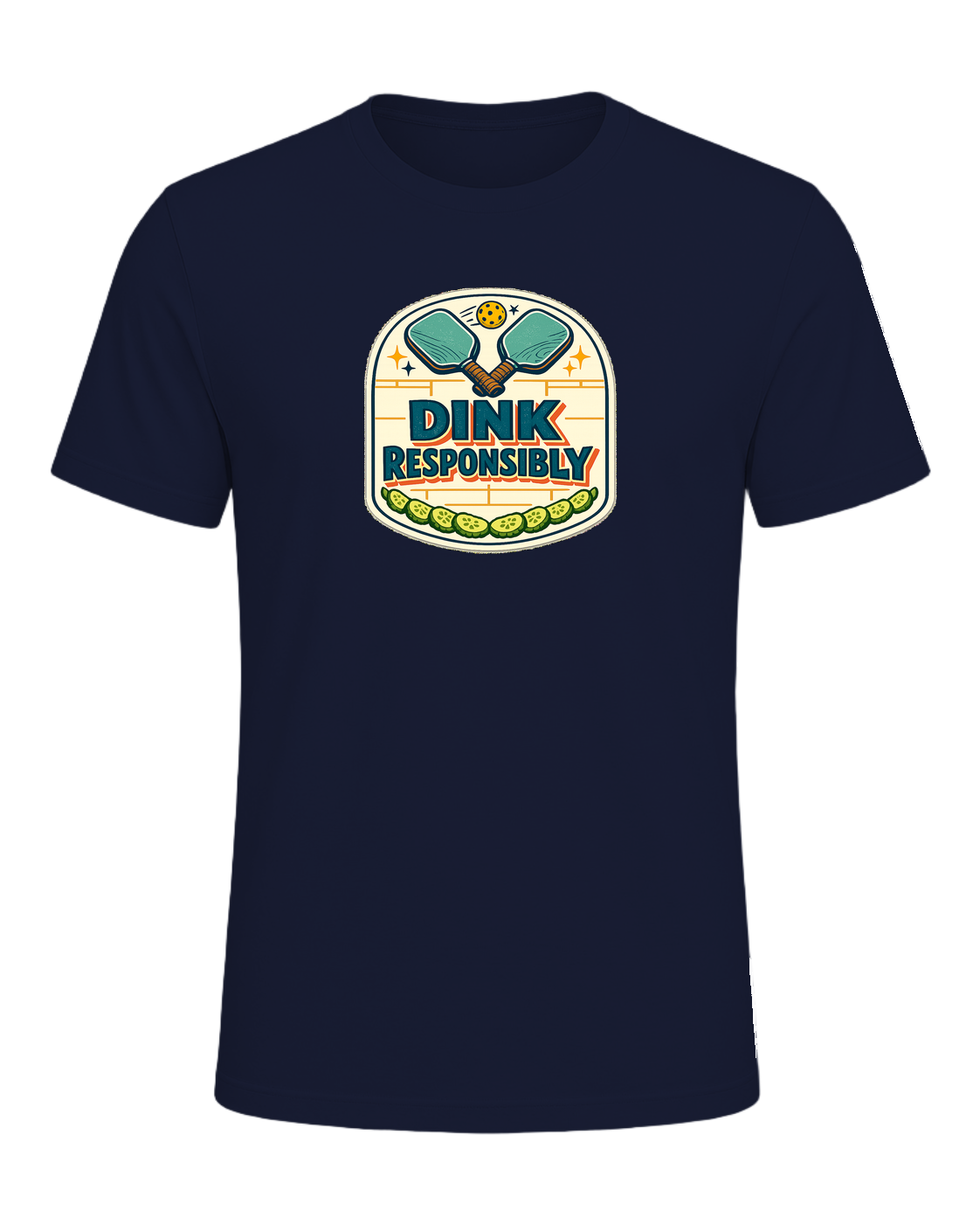 Dink Responsibly Tee — Navy