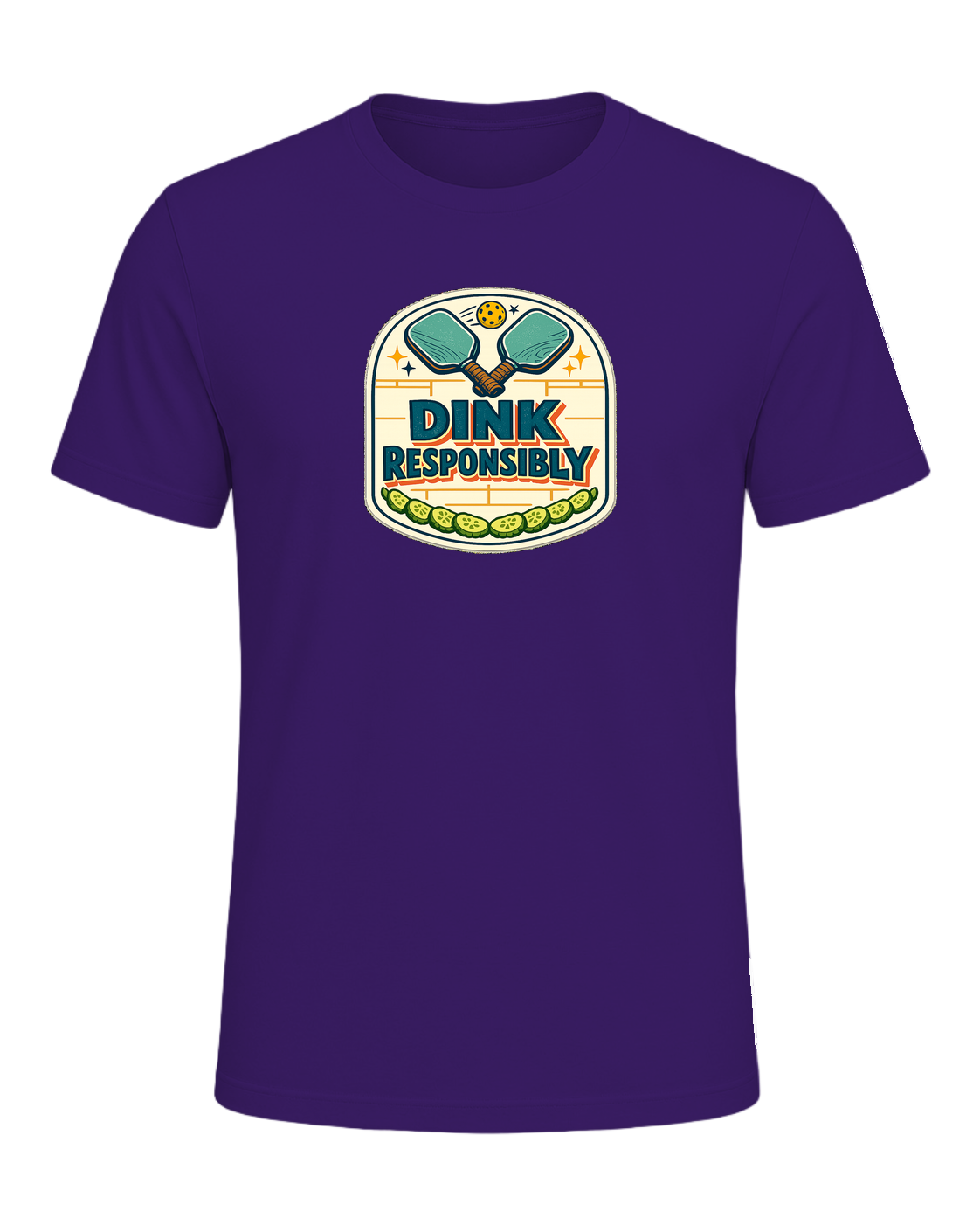 Dink Responsibly Tee — Team Purple