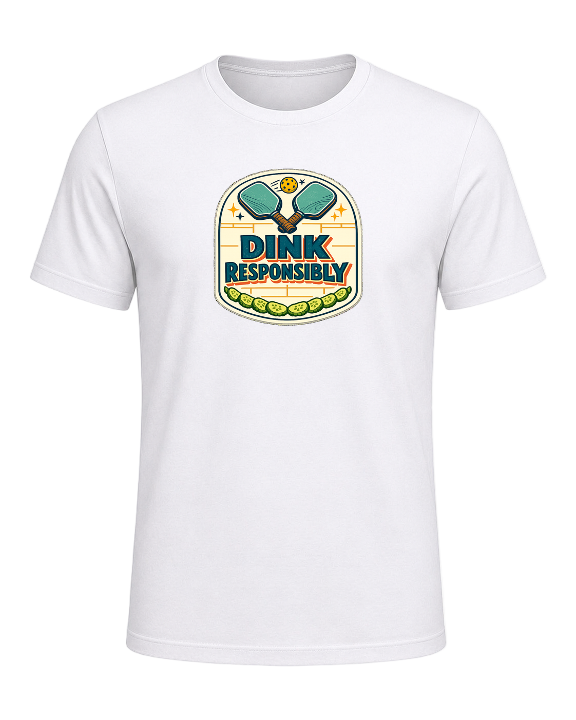 Dink Responsibly Tee — White
