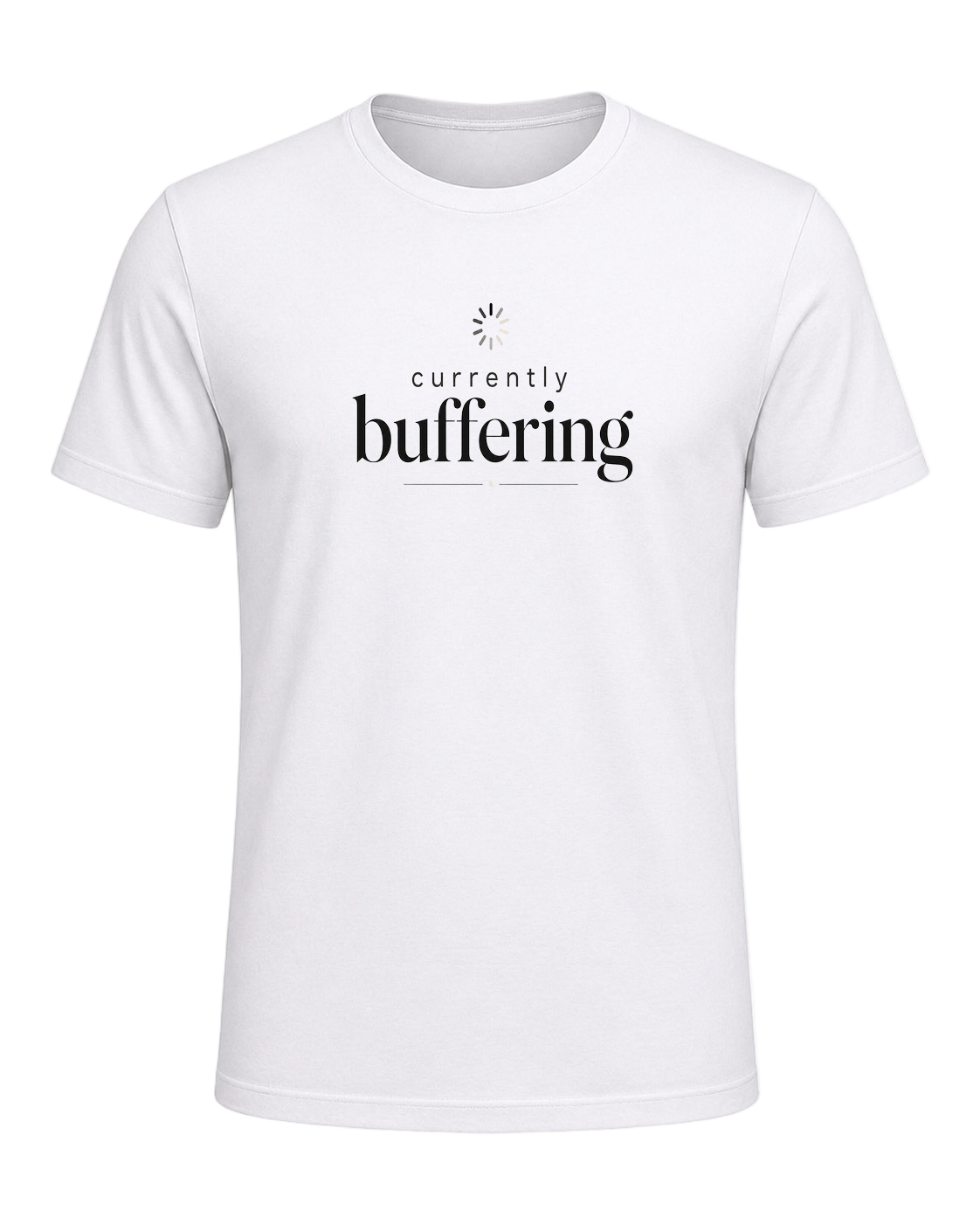 currently buffering — White