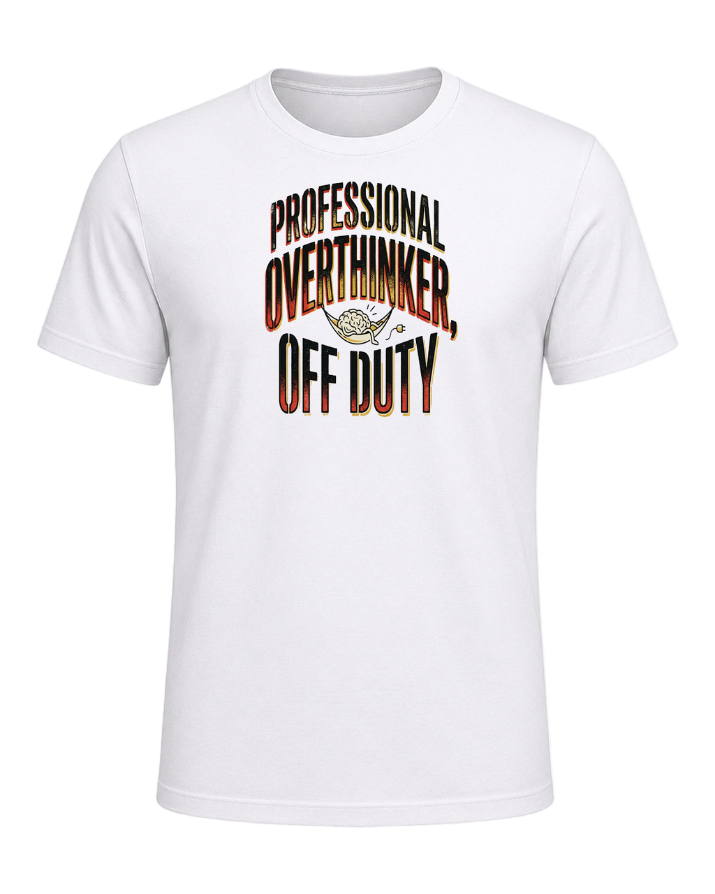 PROFESSIONAL OVERTHINKER, OFF DUTY — White