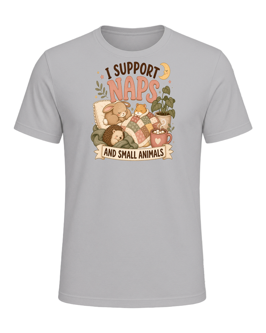 I SUPPORT NAPS AND SMALL ANIMALS — Athletic Heather