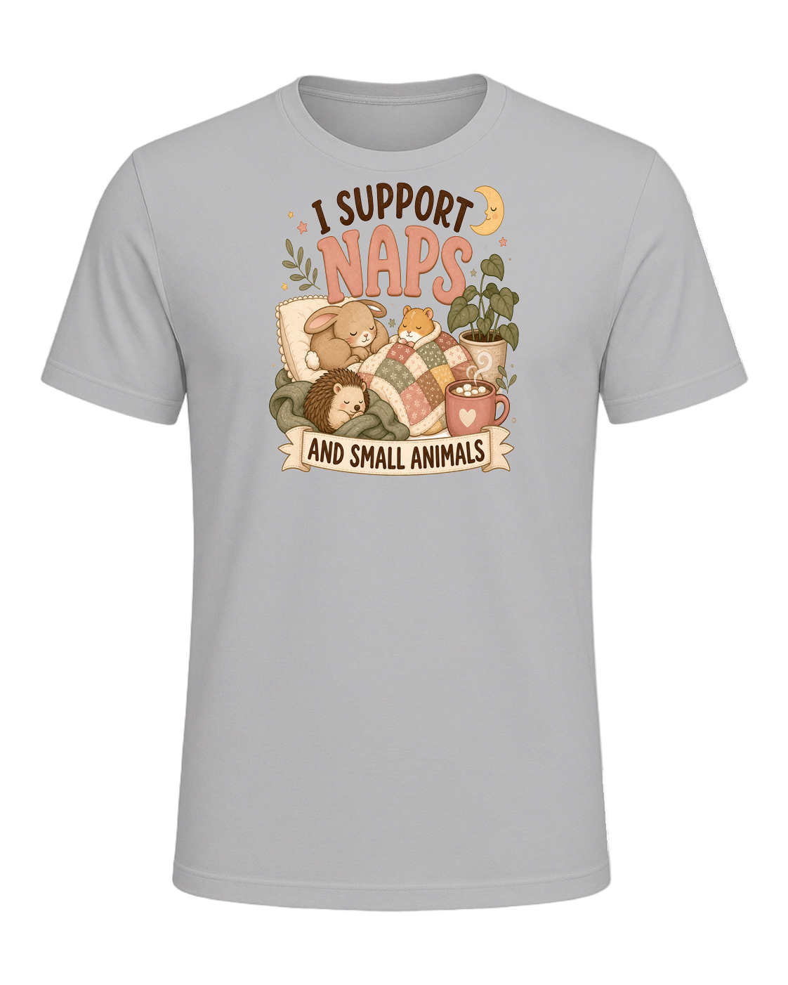 I SUPPORT NAPS AND SMALL ANIMALS — Athletic Heather